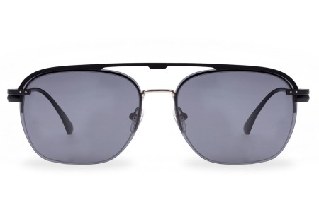 Yapen Silver okulary CLIP-ON  metalowe,  męskie