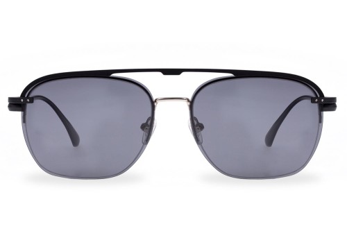 Yapen Silver okulary CLIP-ON  metalowe,  męskie