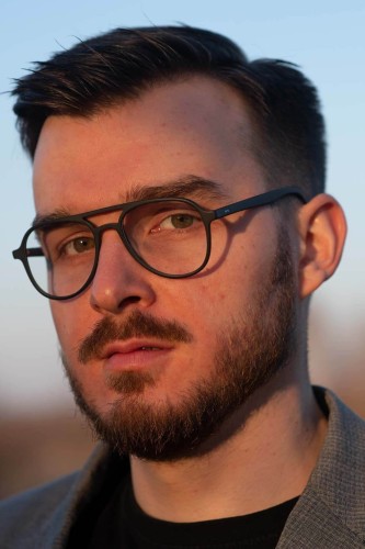 Buton Matte Black Okulary męskie, aviator