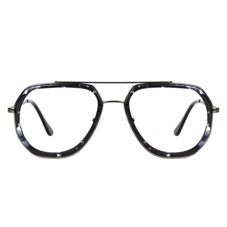 Guan Iron/Pearl okulary duże  metalowe męskie