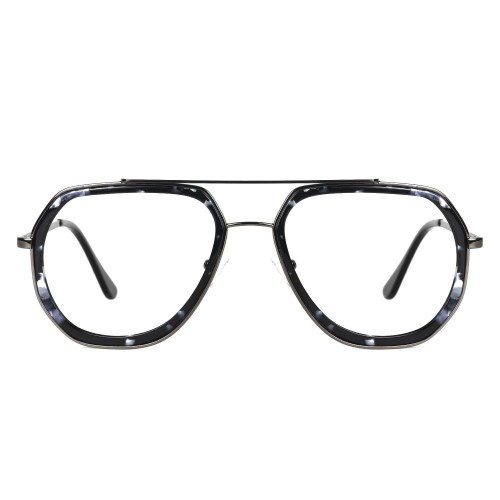 Guan Iron/Pearl okulary duże  metalowe męskie