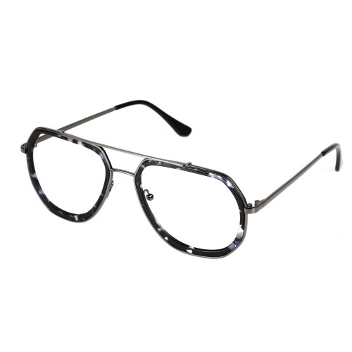 Guan Iron/Pearl okulary duże  metalowe męskie